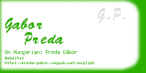 gabor preda business card